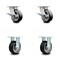Service Caster 5 Inch Kingpinless Rubber on Aluminum Wheel Caster Brakes 2 Rigid SCC, 2PK SCC-KP30S520-RAR-SLB-2-R-2 - alternate 1